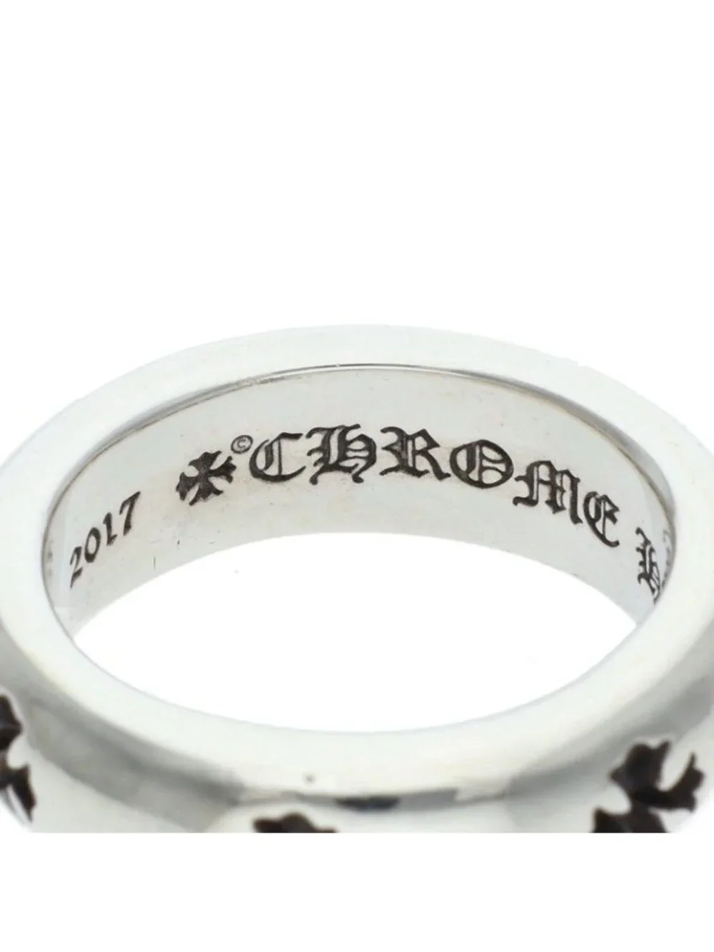 Chrome Hearts Negative CH Plus Silver Ring